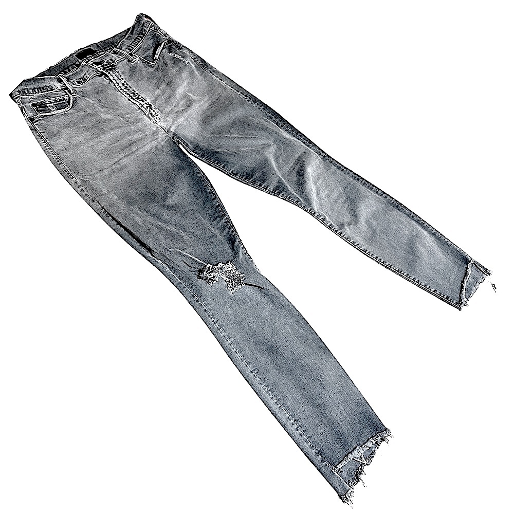 MOTHER Stunner Zip Ankle Step Fray Jeans Distressed Denim size 28 - Picture 3 of 15
